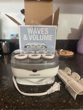 Conair White & Gray Electric Hot Rollerset - Waves & Volume